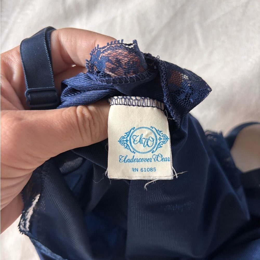 Vintage Usa Made Navy Lace Camisole — image 4 of 7